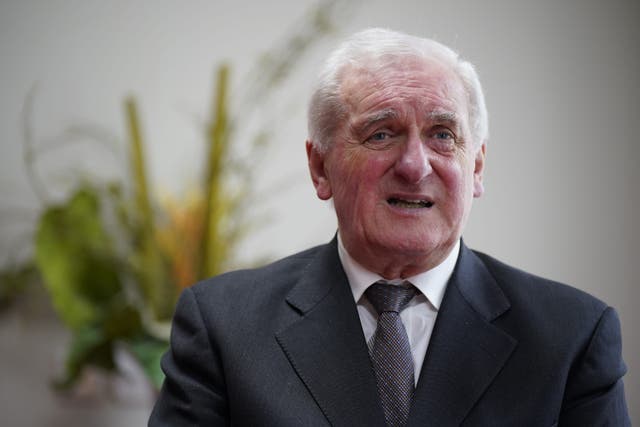 Bertie Ahern recalling his role in the Good Friday Agreement talks (Niall Carson/PA)