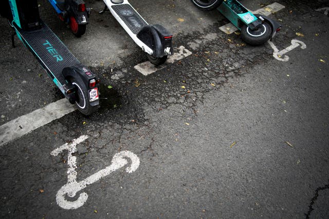 <p>Scooters parked in Paris on Friday 31 March</p>