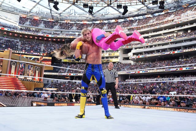 <p>Wrestling may be fake, but Logan Paul is capable of pulling off feats of athleticism that will make you believe a man can fly</p>