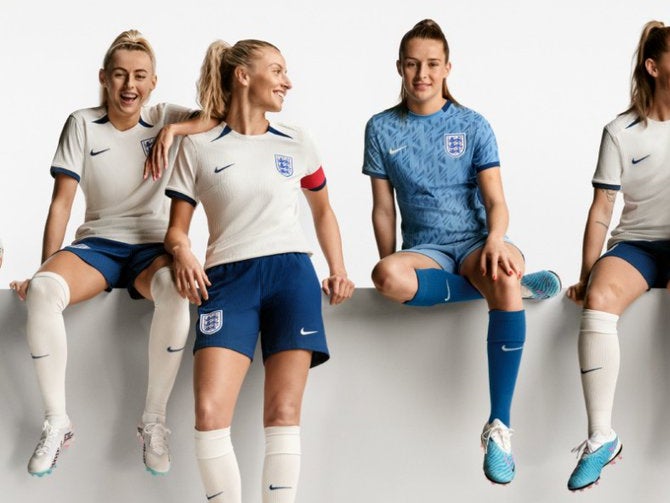 England have unveiled their home and away kits for the World Cup