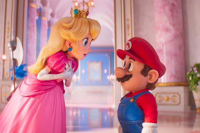 <p>Peach (Anya Taylor-Joy) and Mario (Chris Pratt) in ‘The Super Mario Bros Movie'</p>