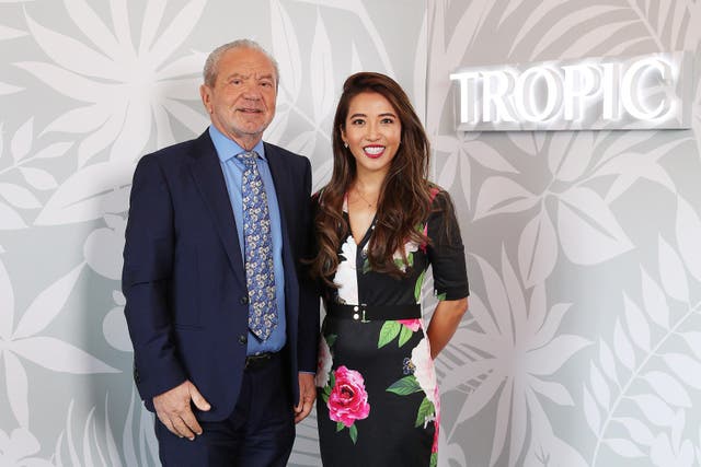 Lord Alan Sugar has sold his stake in a skincare business run by a former contestant on The Apprentice (Tropic Skincare/ PA)