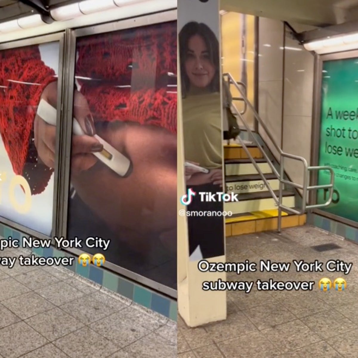 Influencer calls out advertisements for weight-loss drugs in New York City  subway stations: 'Dystopian' | The Independent