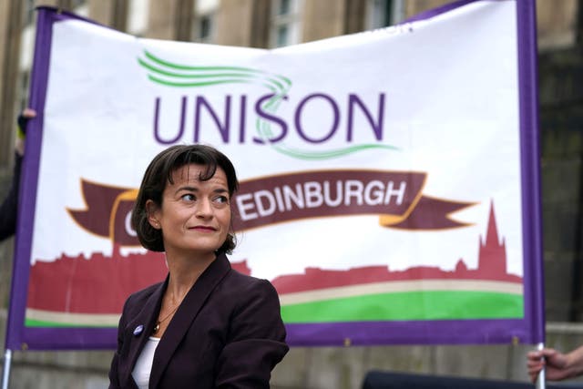 Unison has urged workers members to reject a pay deal from Cosla. Johanna Baxter, head of local government in Scotland for the union said the offer ‘falls short’ (Andrew Milligan/PA)