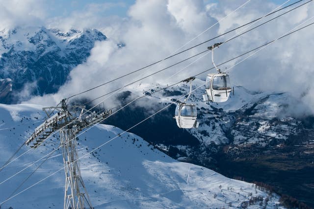 <p>The man fell from a gondola in the Deux Alpes resort on Saturday at around 5pm</p>