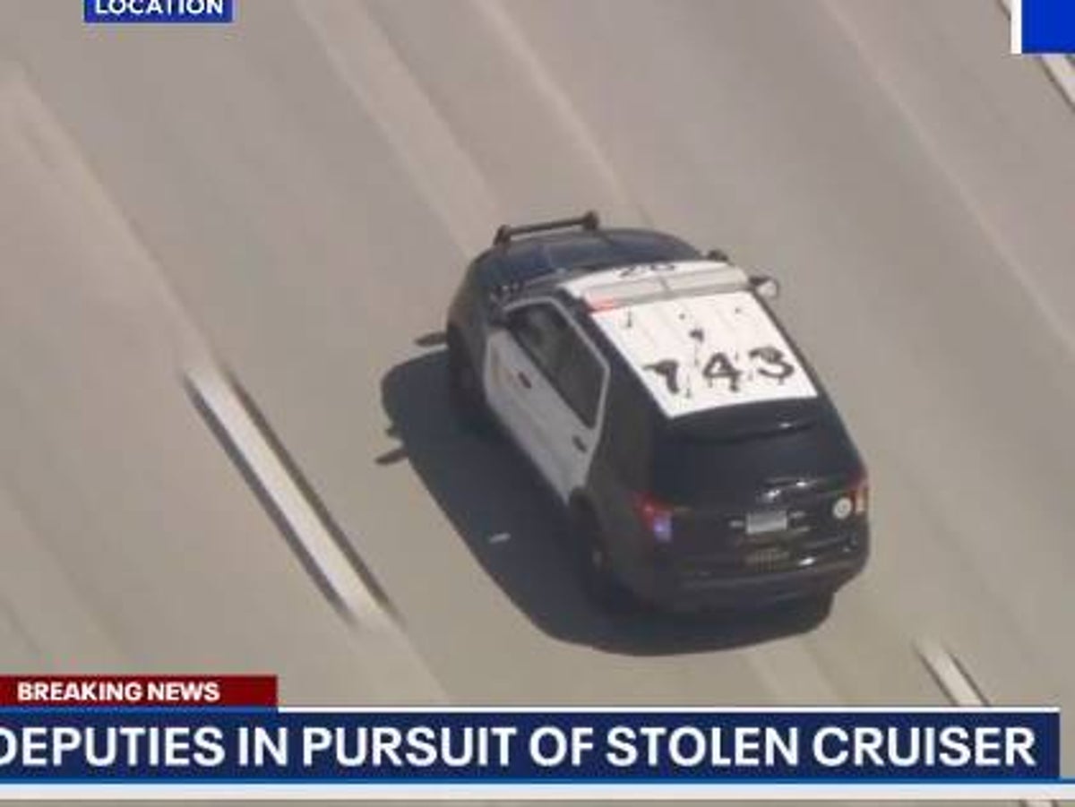 Woman leads police on car chase after stealing patrol car with loaded weapons inside