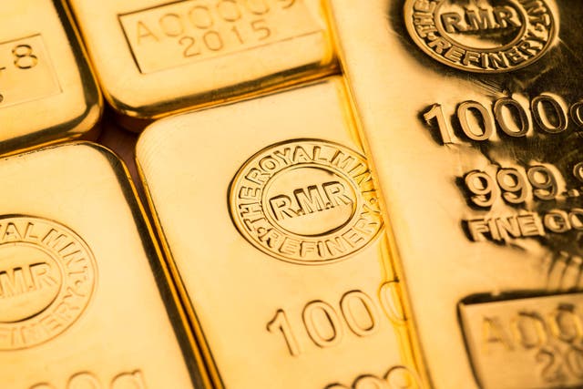 The Royal Mint said it saw a 230% week-on-week jump in sales of gold investments in the week starting March 13 (Royal Mint/PA)