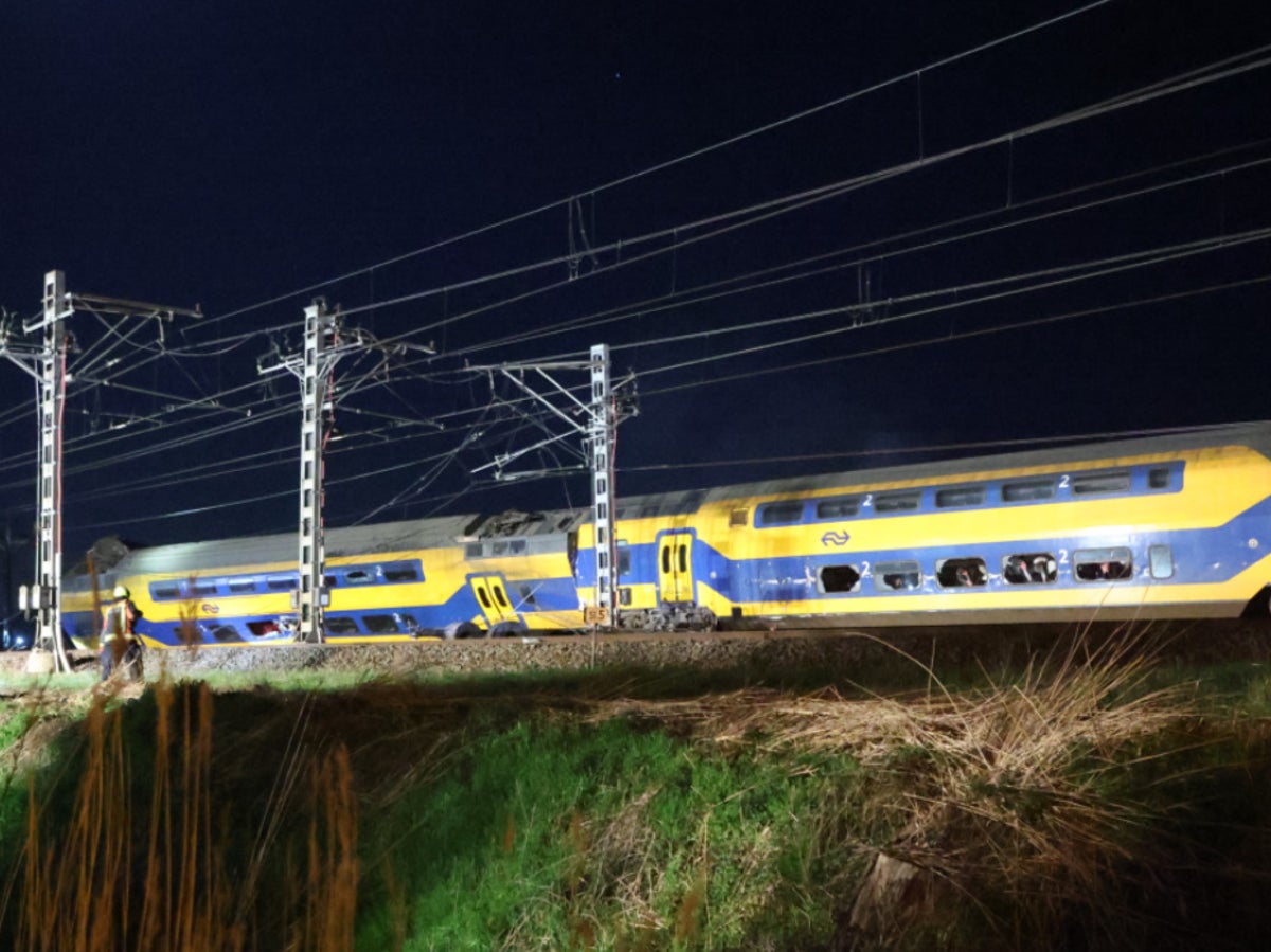 Several ‘seriously injured’ as passenger train crashes into crane and derails in Netherlands