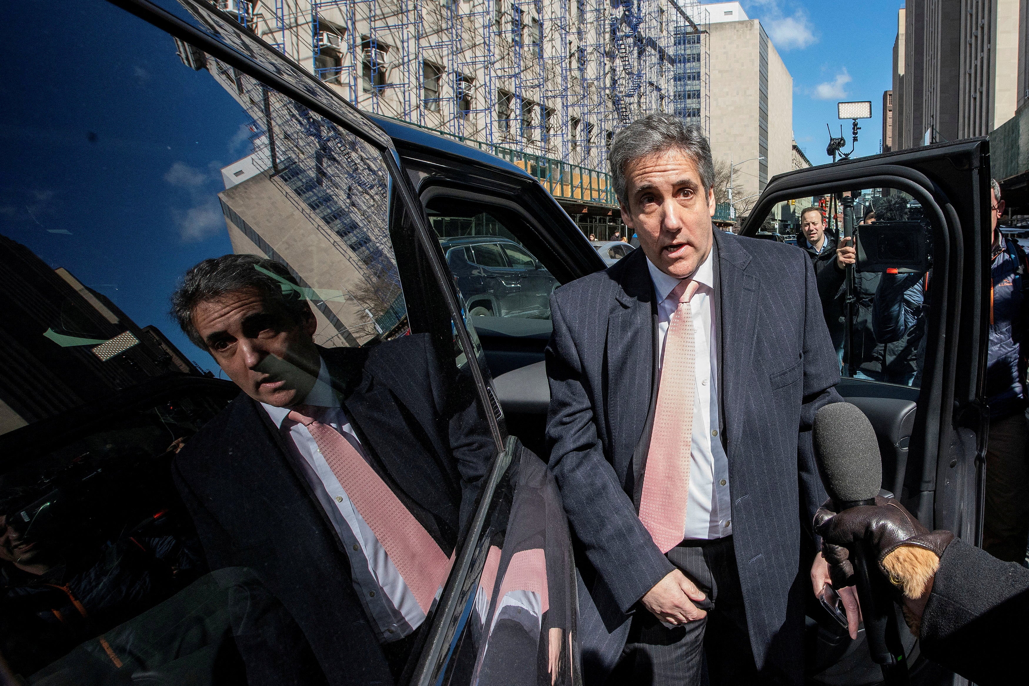 Michael Cohen, former attorney for former US president Donald Trump, arrives to the New York Courthouse