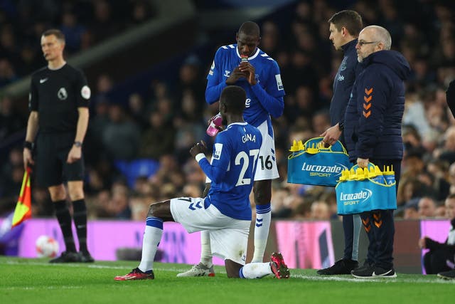 <p>Everton’s Idrissa Gueye and Abdoulaye Doucoure broke their fast against Tottenham</p>