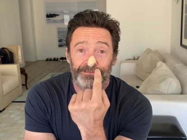<p>Hugh Jackman is undergoing another skin cancer biopsy</p>