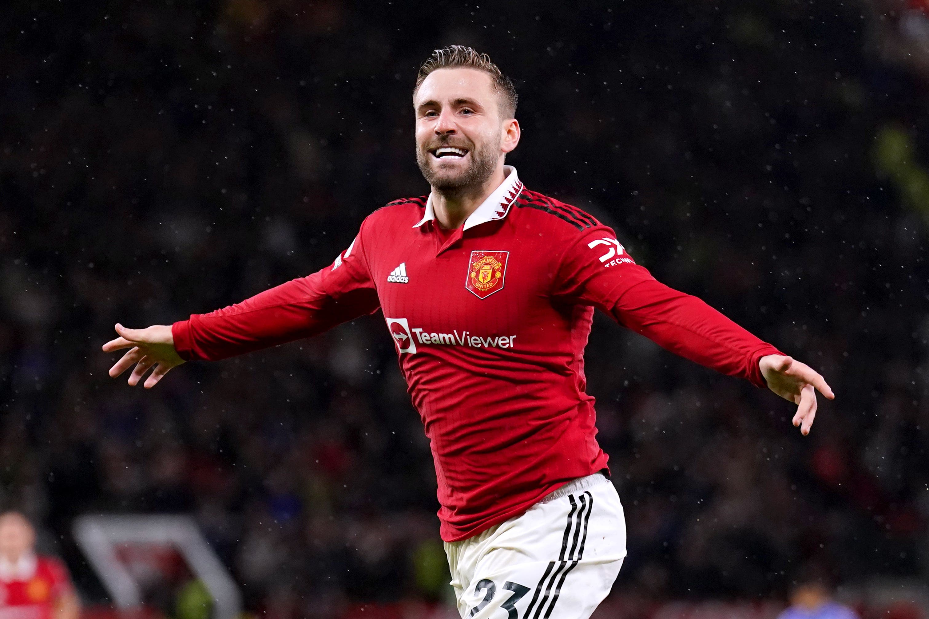 Luke Shaw has signed a new four-year contract with Manchester United (Tim Goode/PA)