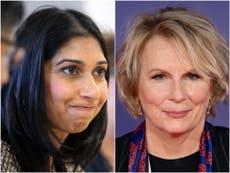 Jennifer Saunders says Suella Braverman has blocked her on Twitter: ‘I’ve never done nothing!’
