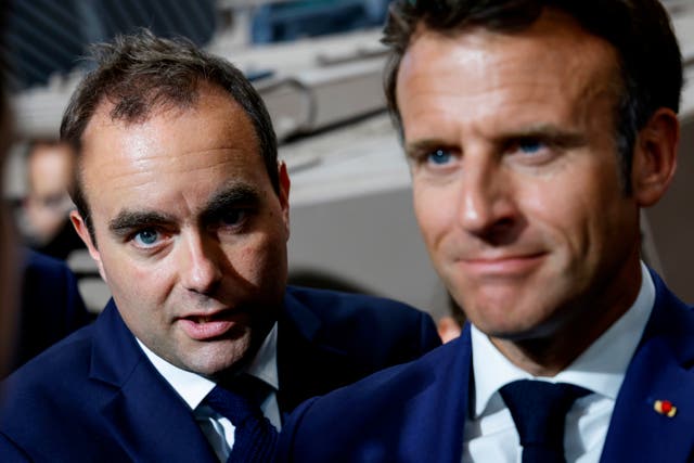 <p>Sebastien Lecornu, here with French president Emmanuel Macron, has resigned as prime minister after 27 days</p>