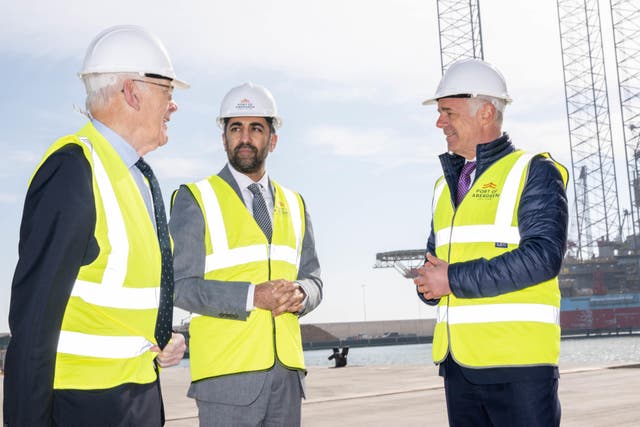 Humza Yousaf made his first visit to the north east while in office on Tuesday (Michal Wachucik/PA)