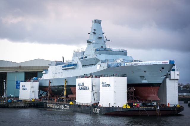 HMS Glasgow was launched late last year (Jane Barlow/PA)