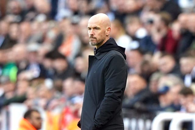 Manchester United manager Erik ten Hag saw his side beaten by Newcastle (Owen Humphreys/PA).