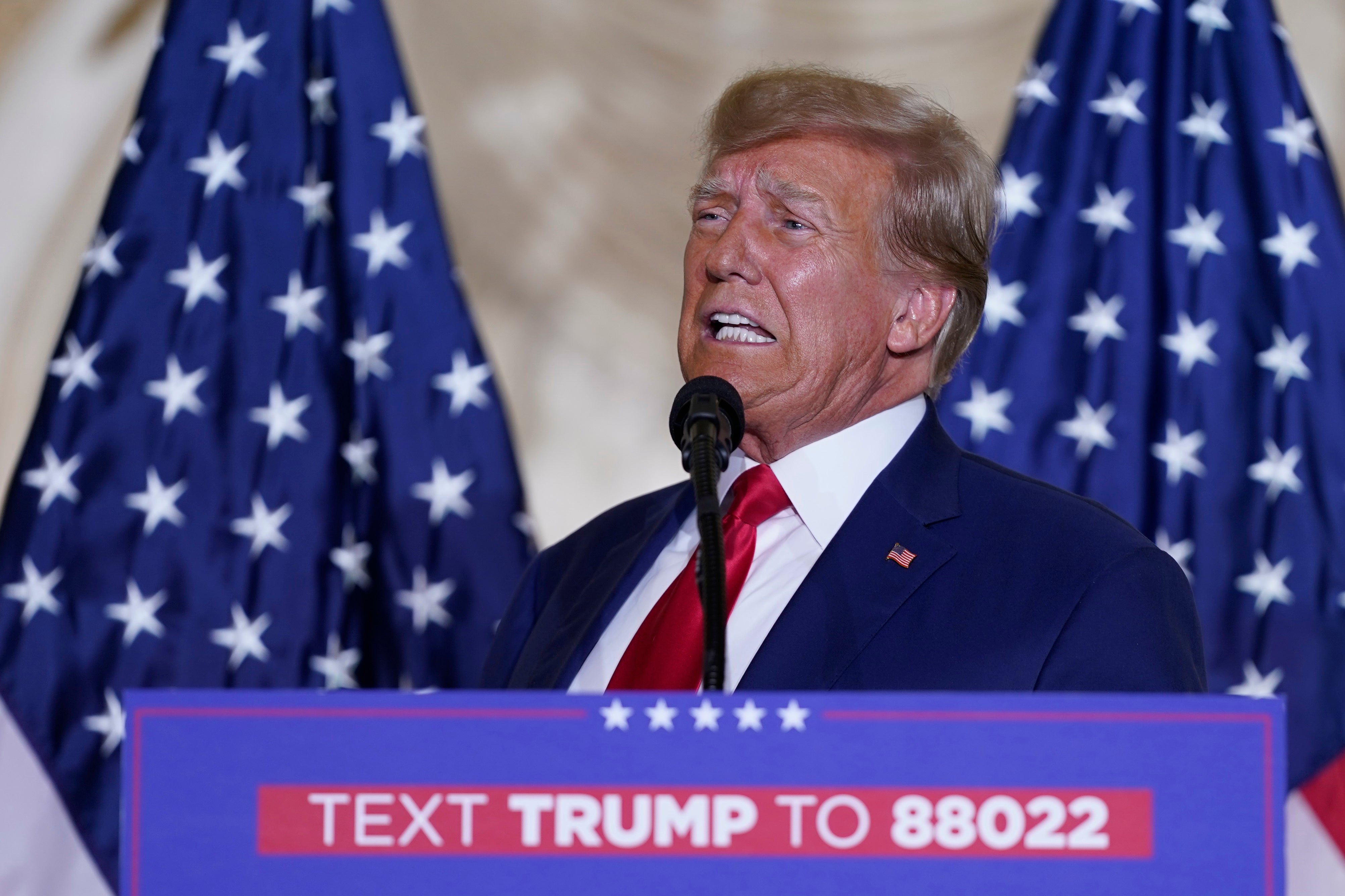 Trump speaks at Mar-a-Lago on Tuesday night
