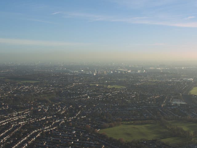 <p>The film opens with a shot of London’s skyline </p>