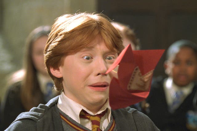 <p>You’ve got mail: Rupert Grint as Ron Weasley in ‘Harry Potter and the Chamber of Secrets' </p>