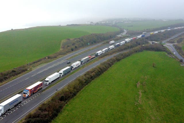 Exports grew last month, the survey data shows (Gareth Fuller/PA)