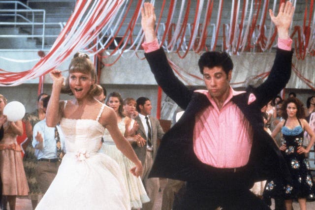 <p>Olivia Newton-John and John Travolta in ‘Grease'</p>