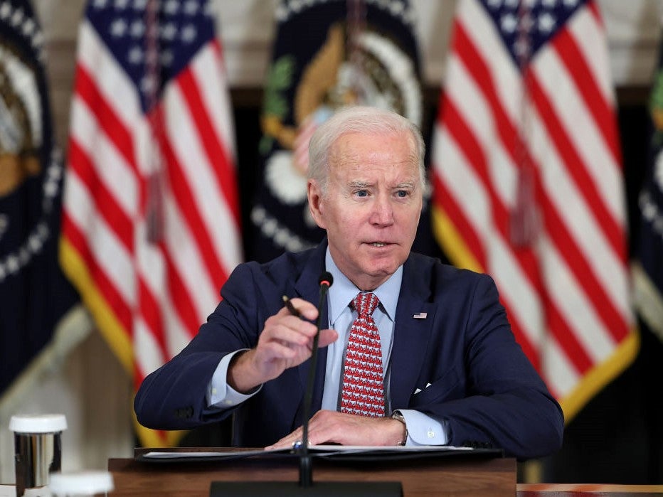 US President Joe Biden holds a meeting with his science and technology advisors at the White House on 4 April, 2023 in Washington, DC