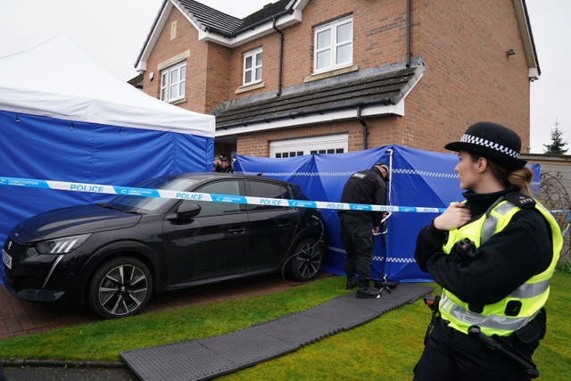 Officers were seen searching the home Mr Murrell shared with former first minister Nicola Sturgeon (Andrew Milligan/PA)