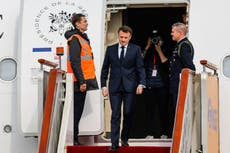 Macron says China could play ‘major role’ in Ukraine peace as he arrives in Beijing