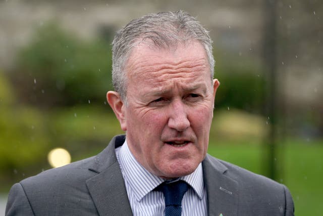 Conor Murphy leaving Stormont Castle where party representatives met Jayne Brady (Brian Lawless/PA)