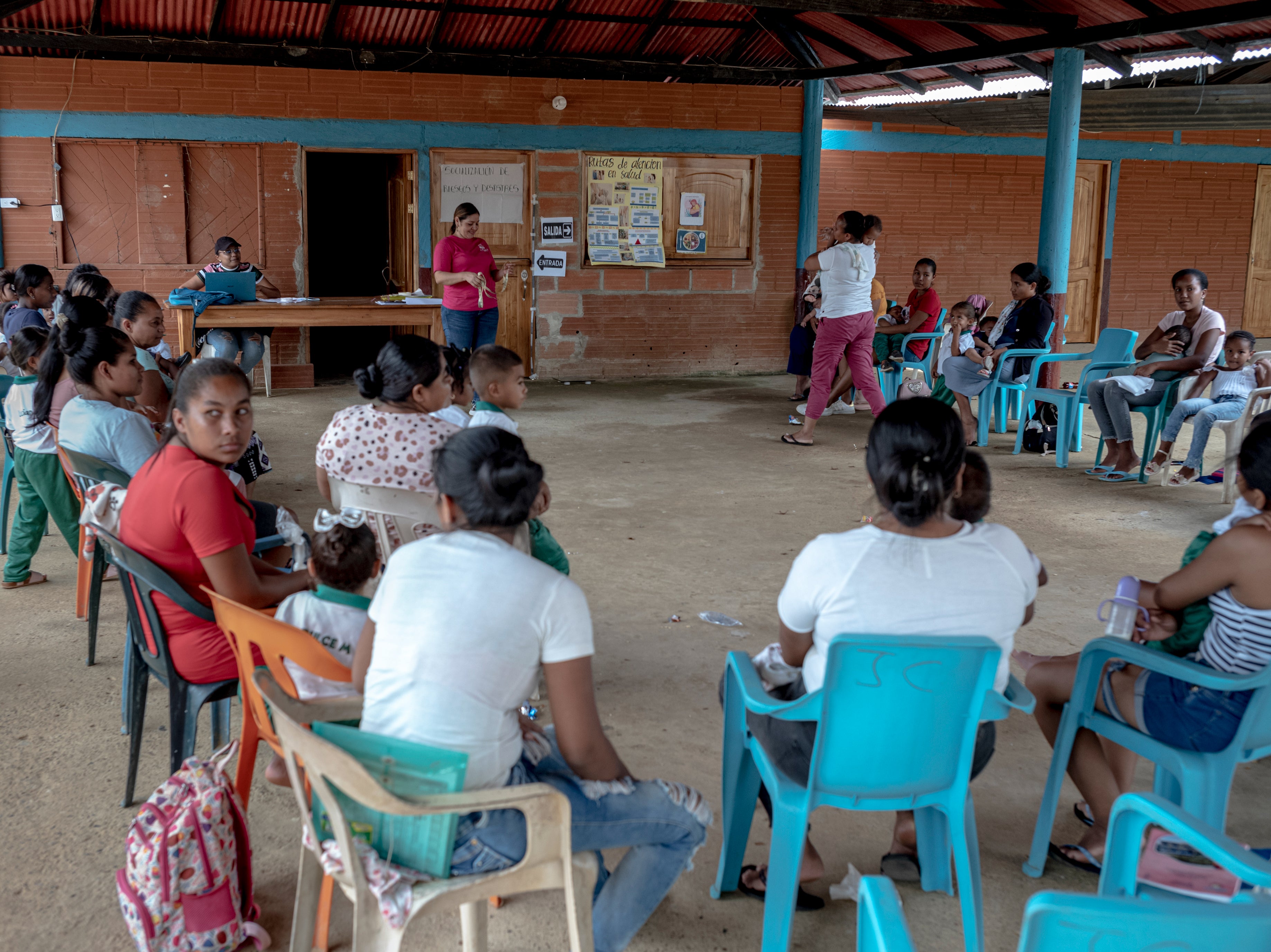 A community centre in Antioquia, where mothers gather for support and residents come for events often funded by the AGC