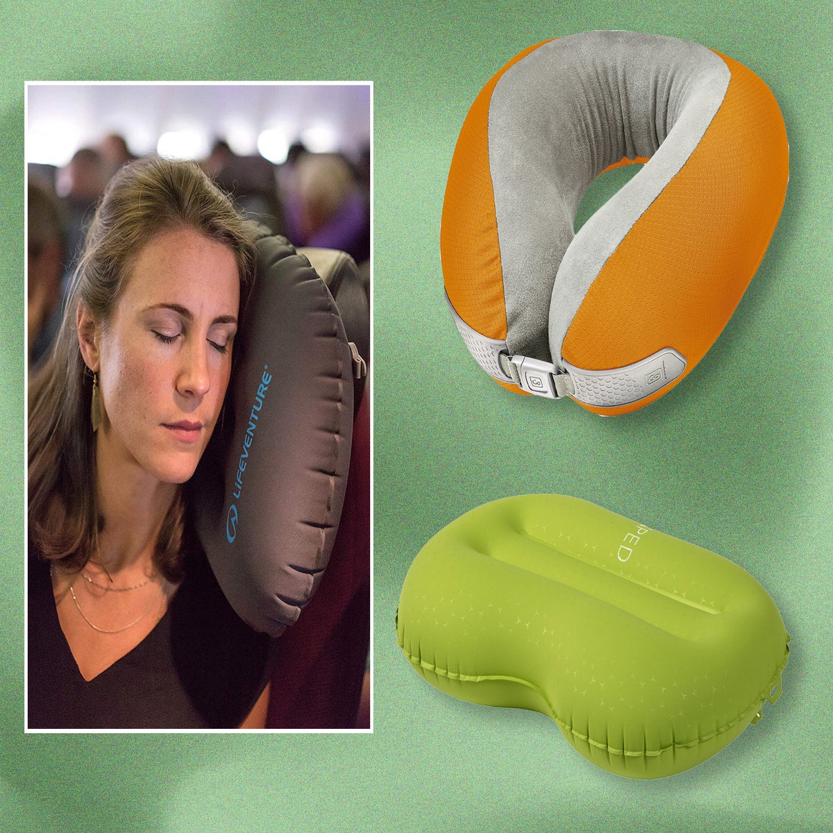 Smarttravel Inflatable Travel Lumbar Pillow for Airplane Portable Lower Back  Pil