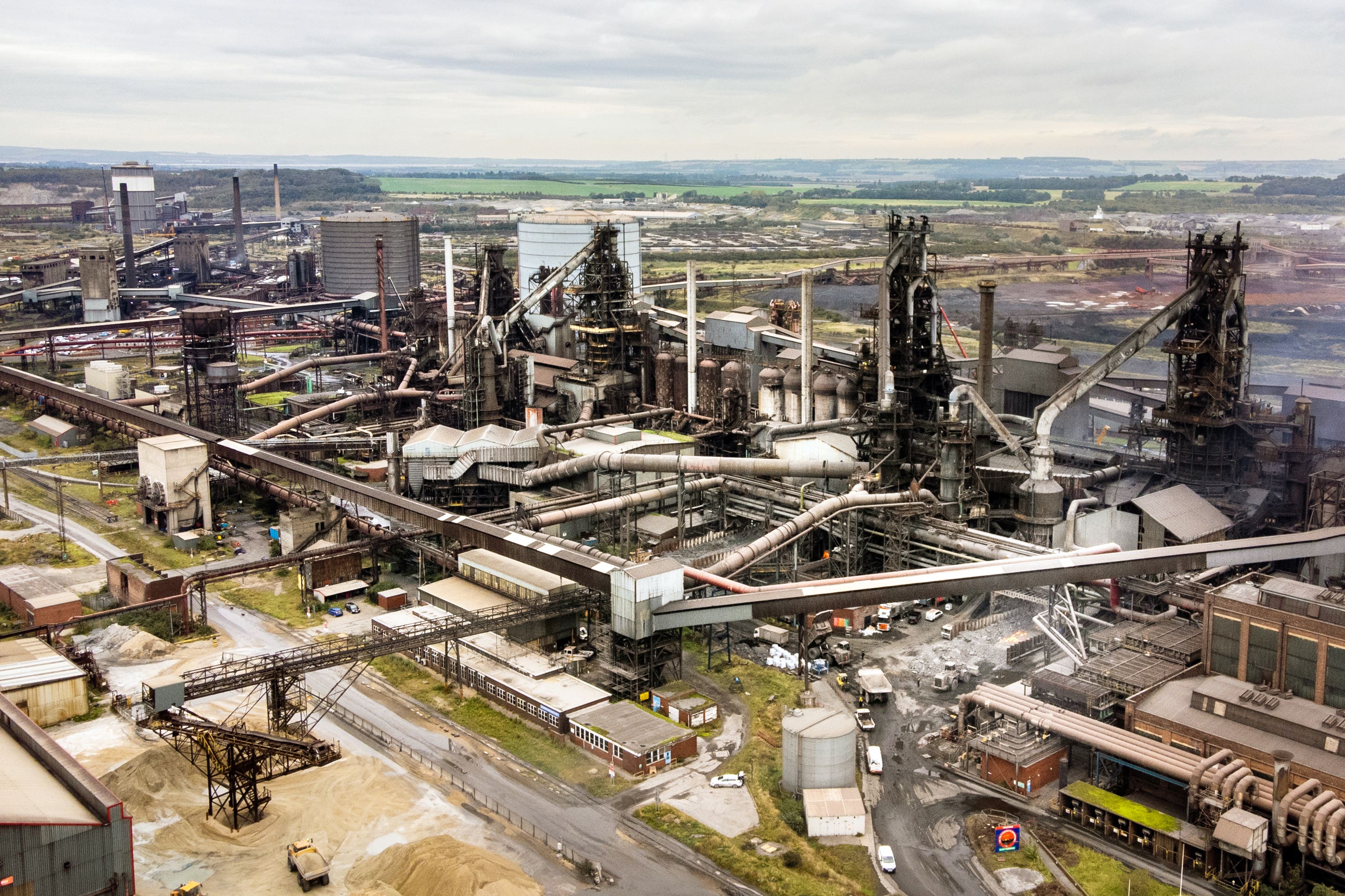 The British Steel Ltd steelworks in Scunthorpe, North Lincolnshire (PA)