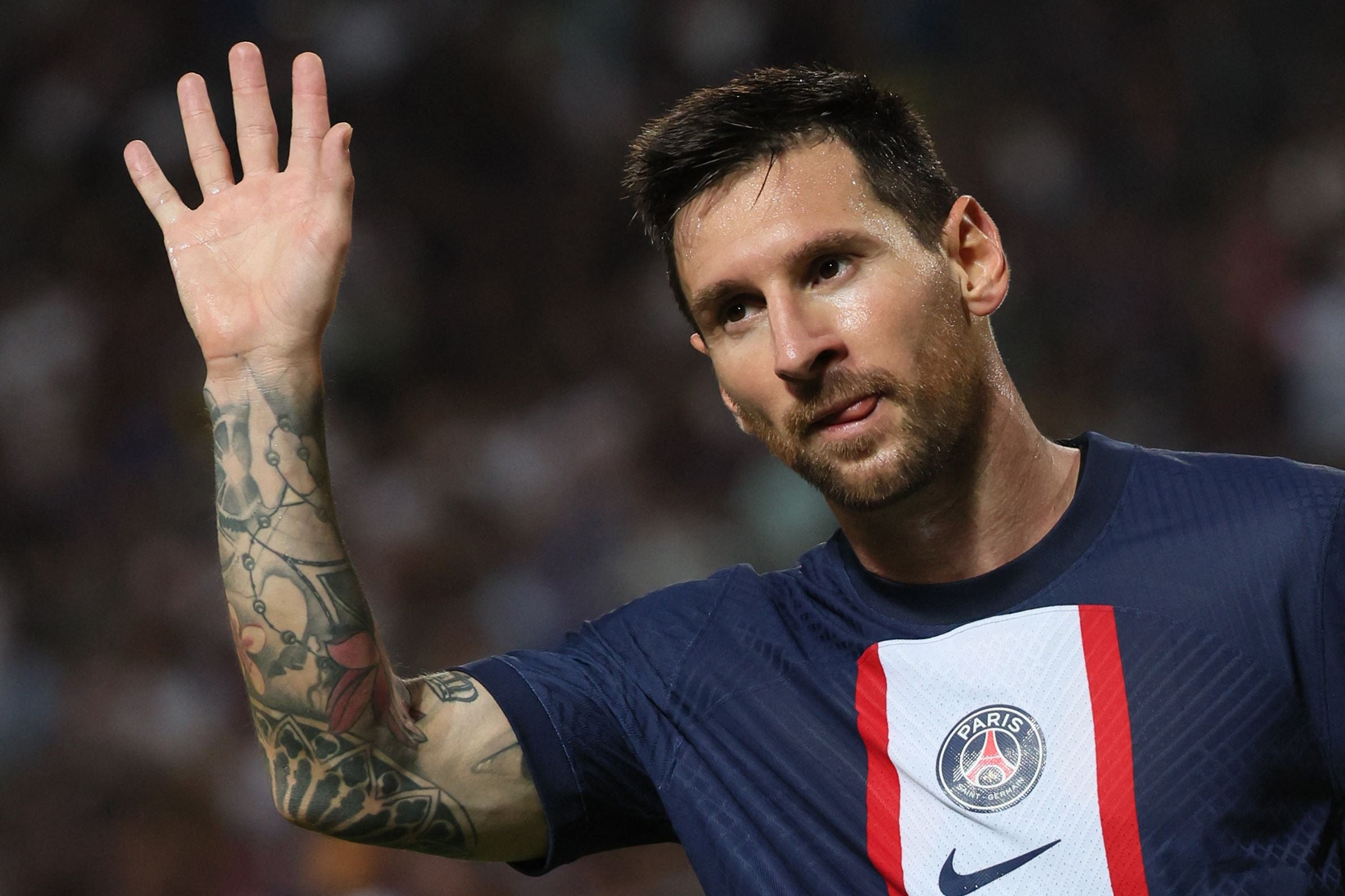 <p>Lionel Messi is considering his future in Paris</p>