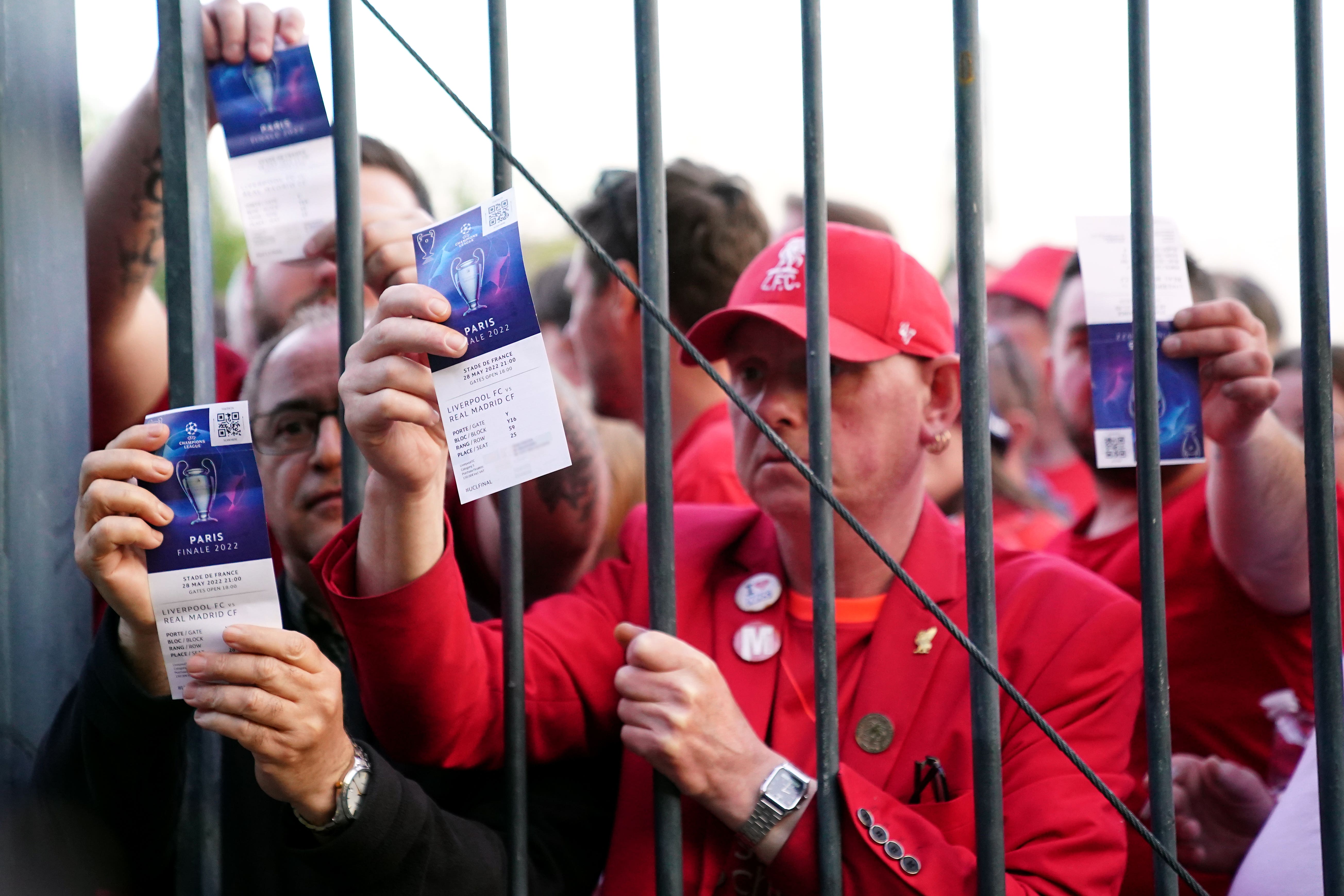 Liverpool fans were caught up in chaotic scenes before last season’s Champions League final in Paris (Adam Davy/PA)