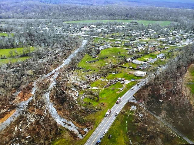 <p>Drone footage reveals the devastation from a major tornado in Missouri </p>