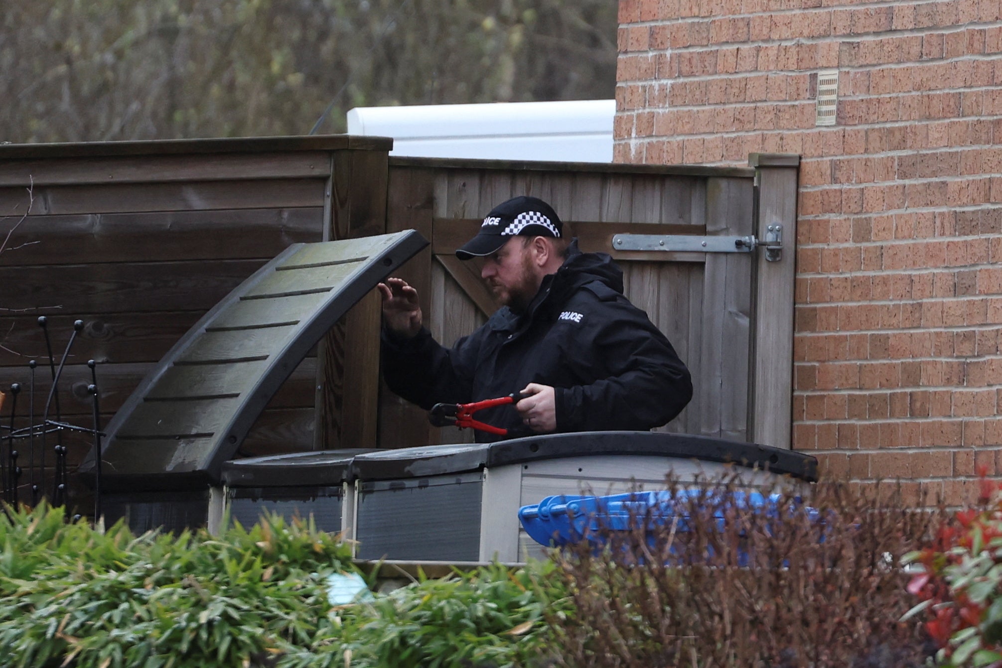 Officers were seen searching the home Mr Murrell shares with former first minister Nicola Sturgeon