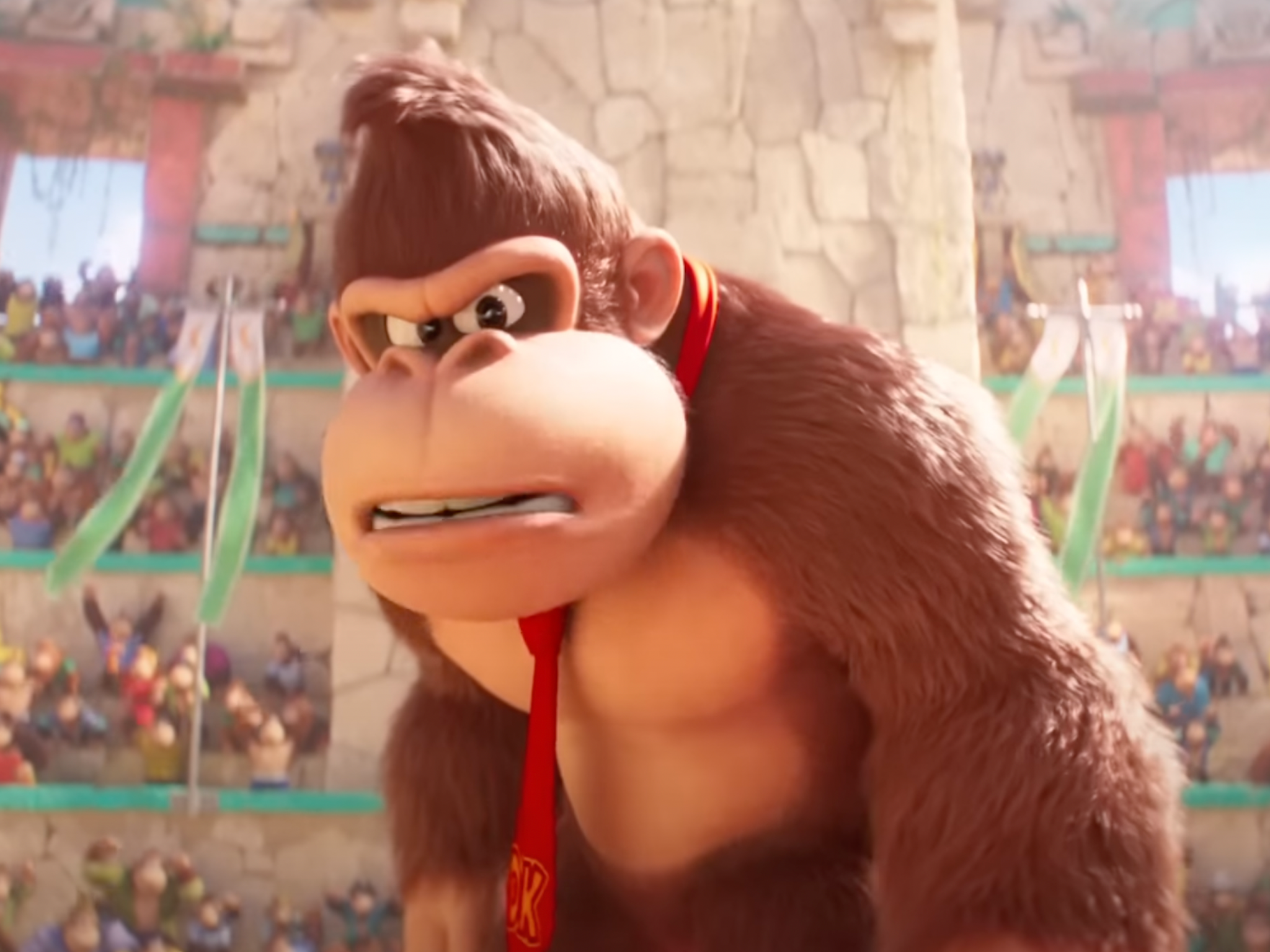 Donkey Kong (Seth Rogen) in ‘The Super Mario Bros Movie’