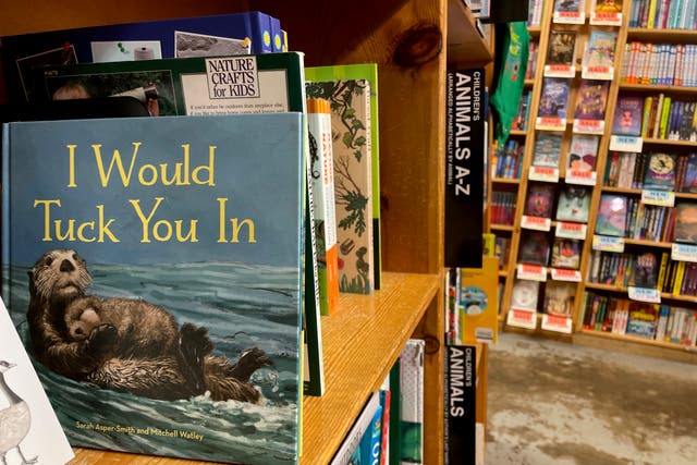 <p>The children's book ‘I Would Tuck You In’, illustrated by Mitchell Thomas Watley, is shown at a bookstore in Portland</p>