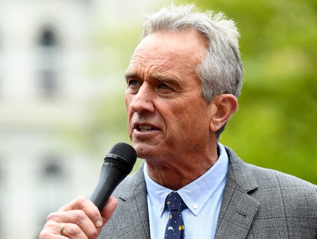 <p>FILE - Attorney Robert F. Kennedy Jr. speaks at the New York State Capitol, May 14, 2019, in Albany, N.Y. </p>