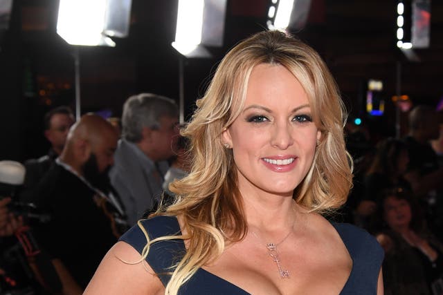 <p>Adult film actress/director Stormy Daniels attends the 2019 Adult Video News Awards</p>