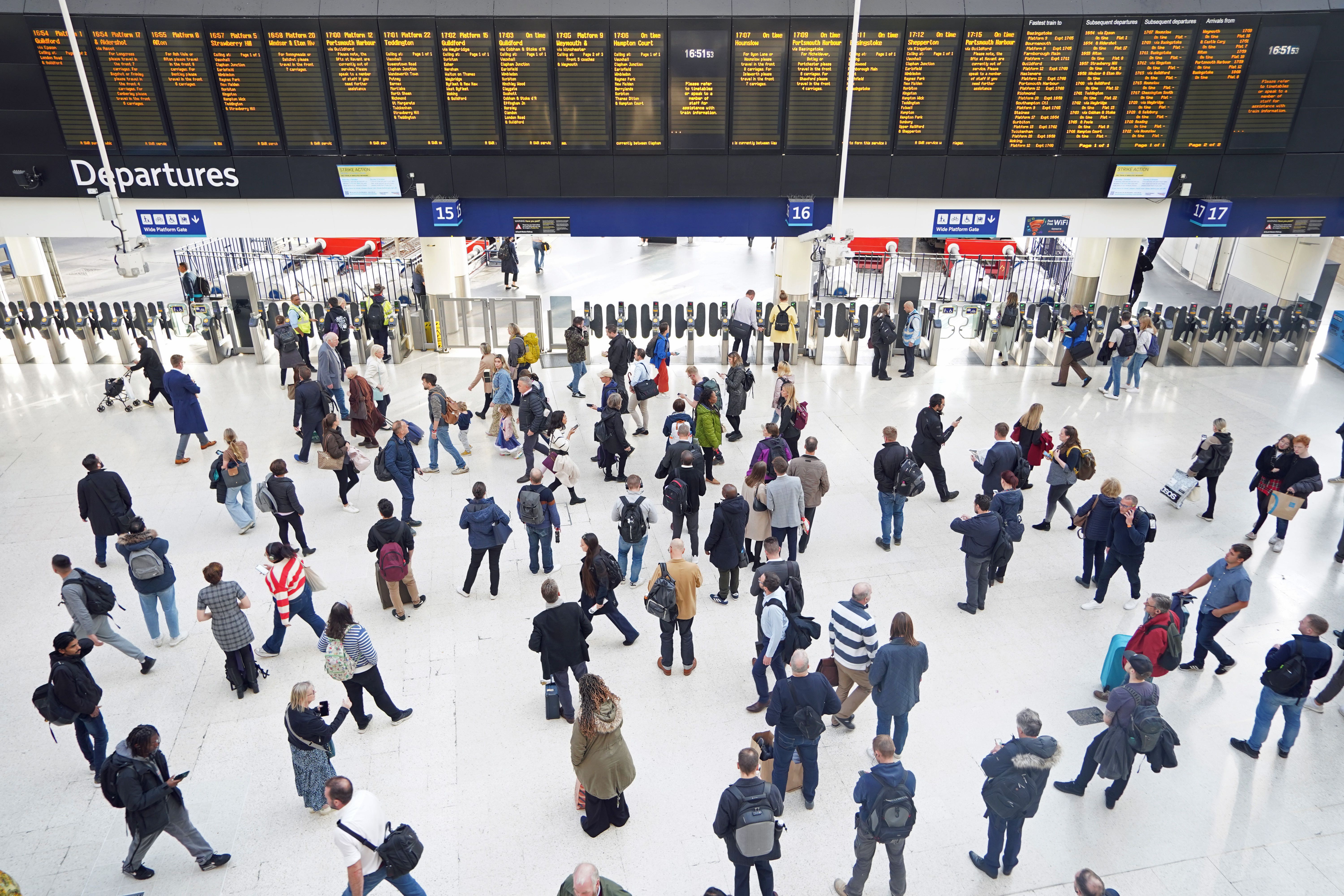 (File photos) Passengers are being warned to stay away from Waterloo
