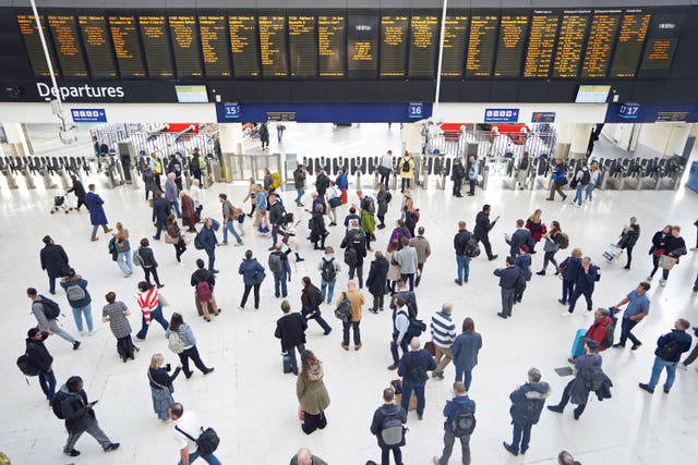 Passengers at the UK’s busiest railway station will be offered a virtual reality (VR) experience designed to help them recognise and combat sexual harassment on public transport (James Manning/PA)