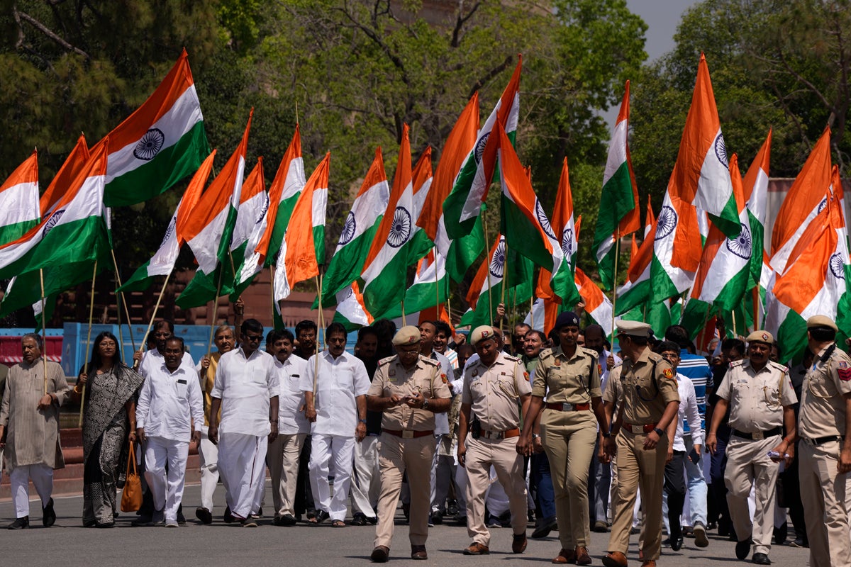 Indian opposition lawmakers rally against Modi government | The Independent