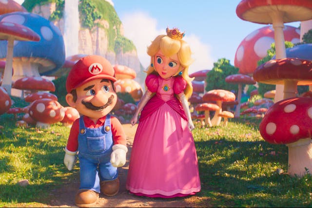 Mario and Peach have come a long way since the early days as the new film hits the box office (Nintendo/Universal Studios/PA)