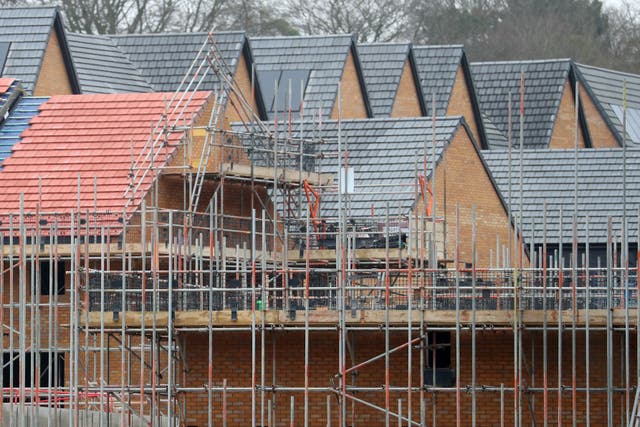 The fastest decline in housebuilding for nearly three years has acted as a drag on the UK’s construction sector, an influential survey has shown (Andrew Matthews/PA)