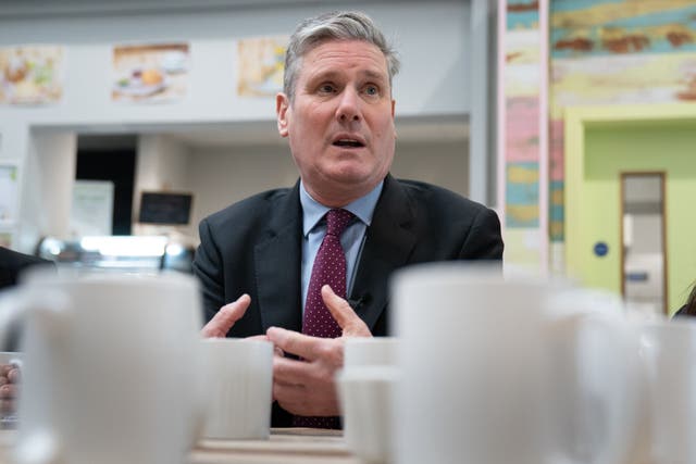 Labour leader Sir Keir Starmer in Scunthorpe (Stefan Rouseau/PA)