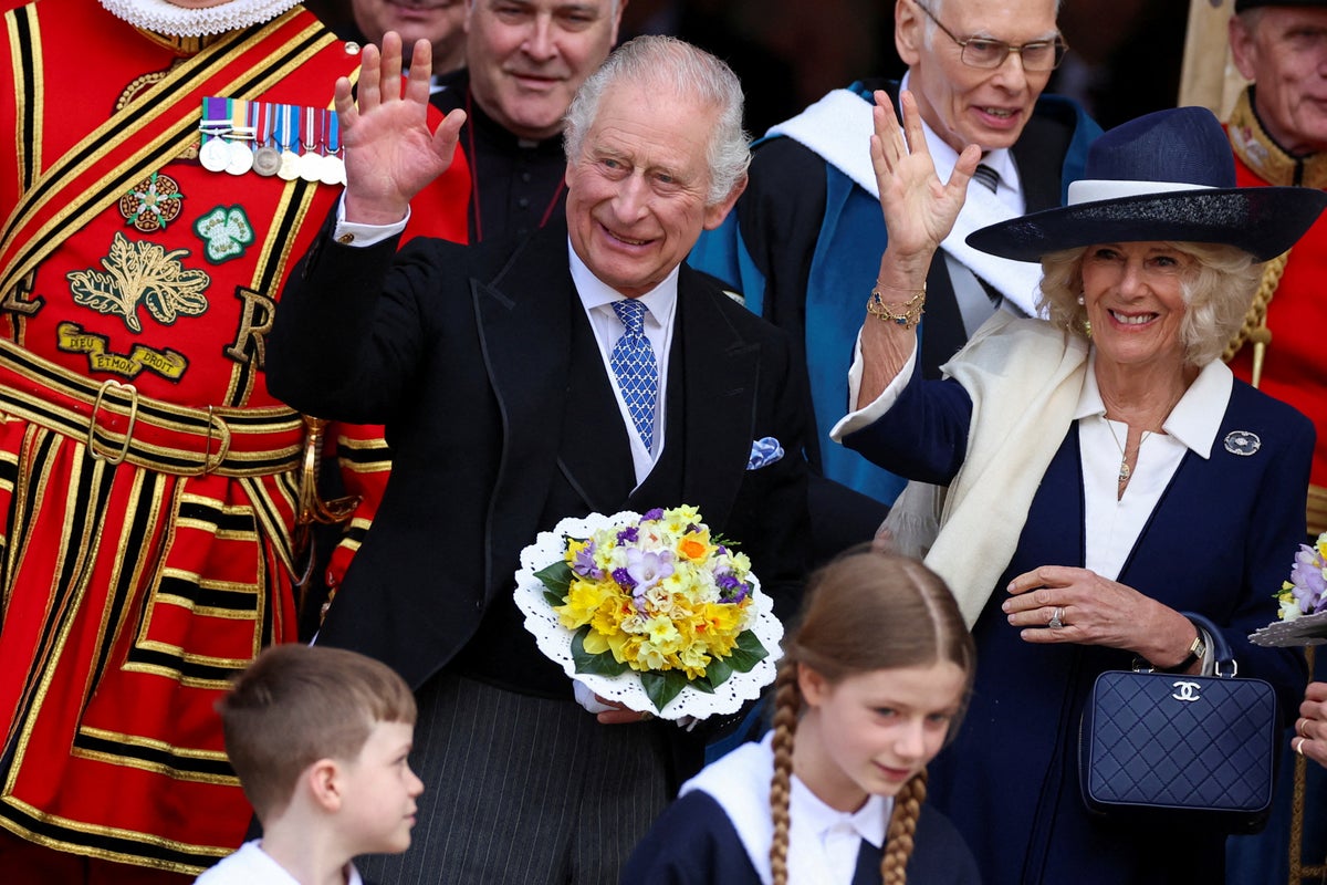 King Charles – latest: Queen Camilla makes first public appearance since title change announcement