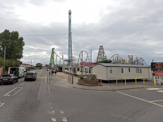 <p>The scene of the fight in Skegness </p>