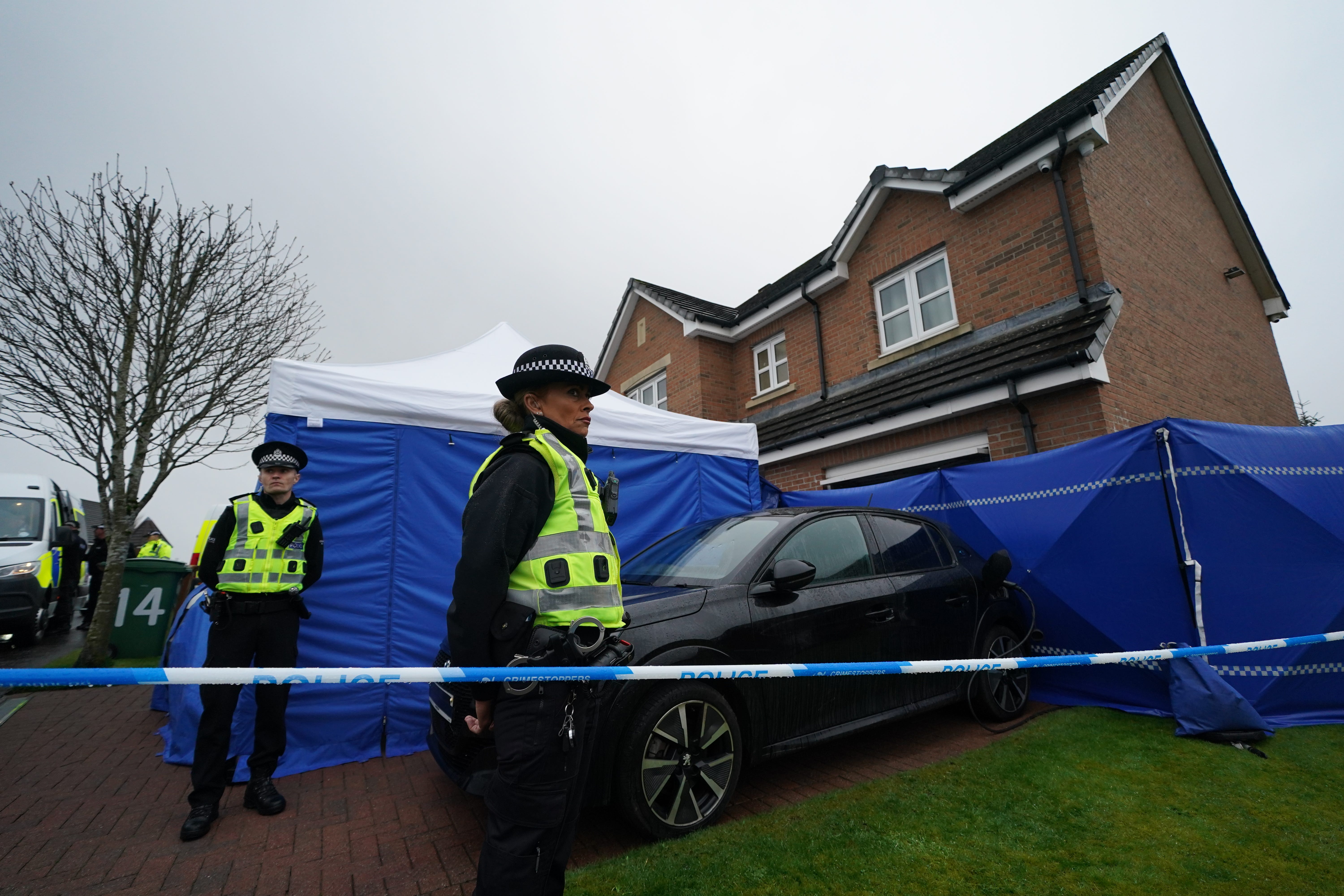 The search of Peter Murrell and Nicola Sturgeon’s home continued on Thursday (Andrew Milligan/PA)